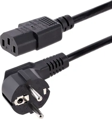 Produktbild von StarTech.com 3m (10ft) Computer Power Cord, 18AWG, EU Schuko to C13 Power Cord, 10A 250V, Black Replacement AC Cord, TV/Monitor Power Cable, Schuko CEE 7/7 to IEC 60320 C13 Power Cord