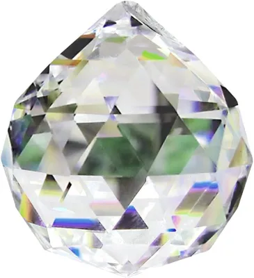 Productafbeelding van 60 mm helder glas kristallen bal prism hanger - Kristallen glazen bol met gaten kristal hanger
