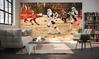Produktbild von Komar Digitaldruck Vliestapete "Star Wars Imperial Strike", bunt, 400 x 250 cm; 011-DVD4