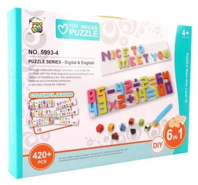 Produktbild von Puzzle klocki edukacyjne układanka 420 elementów