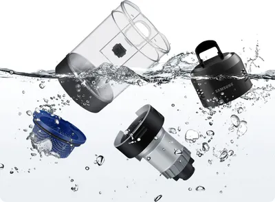 Produktbild von Samsung Jet 95 Akku+ CompleteClean, 2-in-1-Stabstaubsauger, Beutellos, Schwarz, Rechteckig, Trocken, Micro
