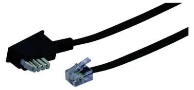 Produktbild von Schwaiger 6.0m RJ-11 - TAE-N, 6 m, RJ-11, TAE-N, Schwarz, Männlich, Männlich