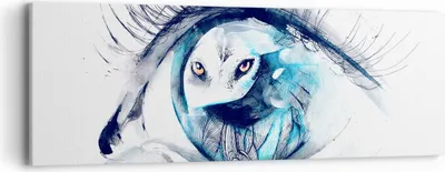 Produktbild von Bild auf Leinwand - Leinwandbild - Wildnis fantasie Augapfel illustration - 90x30cm - Wand Bild - Wanddeko - Leinwanddruck - Bilder - Kunstdruck - Leinwand bilder - Wandkunst - AB90x30-3098