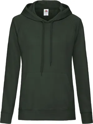 Produktbild von Fruit Of The Loom Damen Kapuzenpullover / Kapuzen-Sweatshirt / Hoodie, tailliert BC2657 (XS) (Flaschengrün)