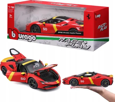 Zdjęcie produktu dla Ferrari SF90 Stradale Assetto Fiorano 1:18 Bburago 18-16021 WŁOSKI SAMOCHÓD