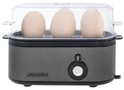 Obrázok produktu pre Kotol na vajcia Mesko na 3 vajcia výkon 210 W voliteľný svetelný indikátor úrovne varenia MS 4485