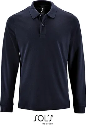 Immagine prodotto di SOLs 02087 | Polo uomo maniche lunghe in piqué Perfect - Colore: French Navy - Taglia: S