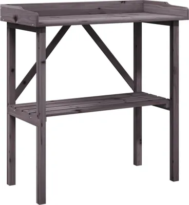 Obrázek produktu pro vidaXL Sázecí stolek s policí šedý 78x38x82,5 cm masivní jedlové dřevo