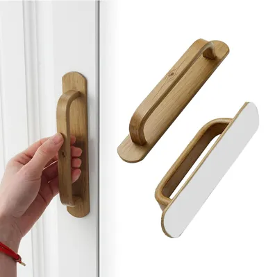 Immagine prodotto di 2 maniglie adesive in alluminio per mobili