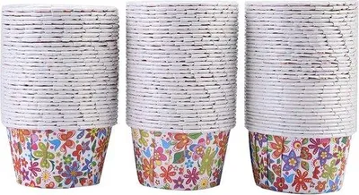 Zdjęcie produktu dla Mini foremki do muffinek, 100 sztuk, białe, do pieczenia ciast