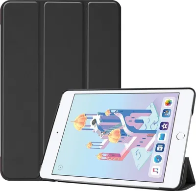Produktbild von Mobigear Tri-Fold iPad Mini 4 (2015) Hülle Klapphülle - Schwarz