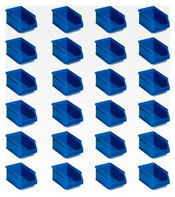 Produktbild von Stapelbare Schubladen, 24 Stück, Organizer für Schrauben, Aufbewahrungsbox, Kunststoff, rechteckig, 17 x 10 x 8 cm (Blau)
