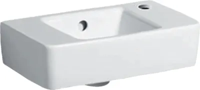 Immagine prodotto di Geberit Handwaschbecken Renova Compact mit Hahnloch R, mit ÜL 400x250mm weiß