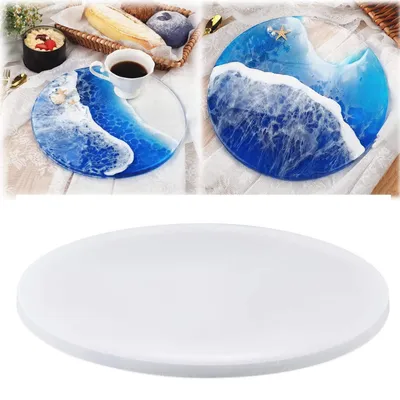 Obrázok produktu pre Silikónová forma, podložka, priemer 30 cm, okrúhla, vhodná na odlievanie živíc, podložka pod taniere