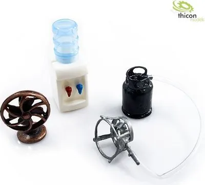 Produktbild von Thicon 1:10/1:14 Camping-Set 3 mit Wasserspender und Gaskocher