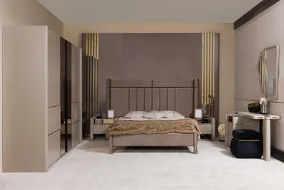 Produktbild von Schlafzimmer Set Bett 2x Nachttisch Kleiderschrank Schminktisch mit Spiegel 5tlg