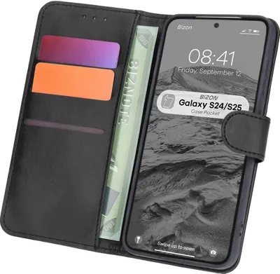 Produktbild von Bizon Case Pocket Samsung Galaxy S24 schwarz