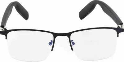 Image de ASHATA Lunettes intelligentes, lunettes de soleil polarisées avec microphone et haut-parleur, TR90 anti-lumière bleue tactile, musique sans fil Bluetooth, casque ouvert, lunettes de soleil pour l��extérieur