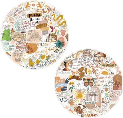 Produktbild von 100 Stück Inspirierende Sticker, Aufkleber Motivation Inspirierende, Boho motivierende ästhetische, für Frauen, Erwachsene, Kinder, Teenager