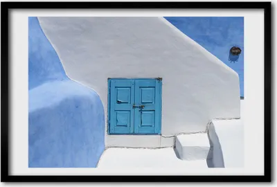 Produktbild von Bild 60x40 MDF-Rahmen, Wandkunst Santorini, Griechenland