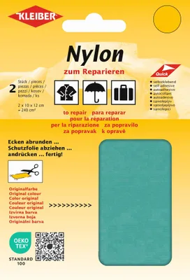 Produktbild von KLEIBER Nylon-Flicken selbstklebend türkis 2 Stück