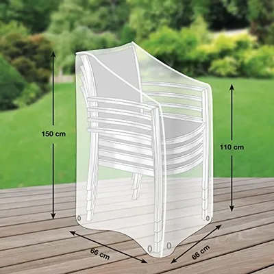 Image de Premium Housse de protection plus jardin pour chaises empilables 66x66cm