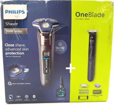 Image de Philips SHAVER Series 7000 S7887/78, rasoir rotatif, chrome, lames SteelPrecision, application Philips Shaving, SH71, 2 ans