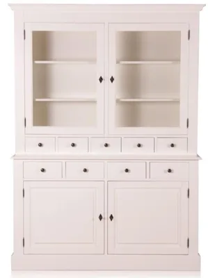 Produktbild von Casa Padrino Landhausstil Wandschrank Antik Weiß 155 x 46 x H. 280 cm - Landhausstil Möbel