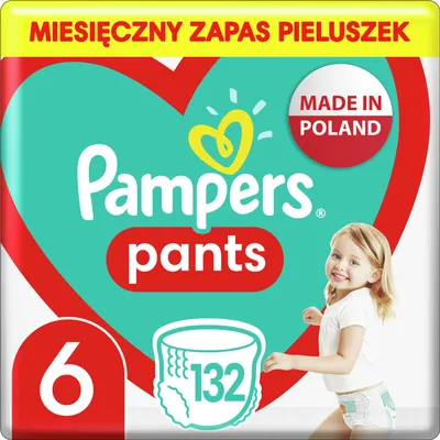 A package of Pampers diapers with a child on it.
