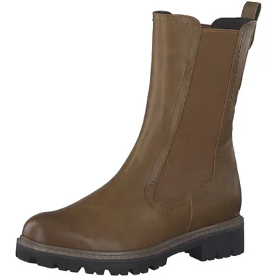 Image de Bottines Chelsea pour femmes Marco Tozzi, modèle 2-2-25418-29, couleur cognac, taille 39 EU