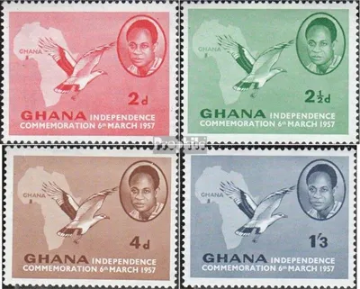 Produktbild von Briefmarken Ghana 1957 Mi 1-4 (kompl.Ausg.) postfrisch Unabhängigkeitsfeier