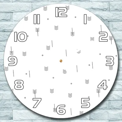 Produktbild von Wanduhr aus Glas Rund fi 30 Abstrakte Geometrie Quarz Deko Schlafzimmer Büro
