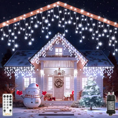 LED-Gardinenbeleuchtung 8,25 m, 264 bunte LEDs, Weihnachten