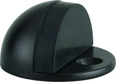 Image de Butoir à visser, fixation au sol, 1/2 boule, Ø44x25mm, noir - THIRARD