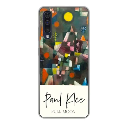 A phone case with a painting by Paul Klee titled 'Full Moon' printed on it.