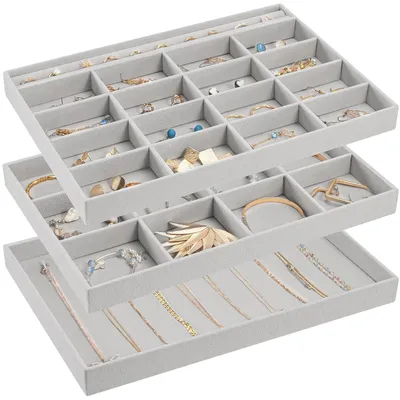 Zdjęcie produktu dla ProCase Organizer na biżuterię aksamitny układany w stos