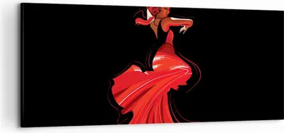 Produktbild von Bild auf Leinwand - Leinwandbild - Tanz Tänzer - 100x40cm - Wand Bild - Wanddeko - Wandbilder - Leinwanddruck - Bilder - Kunstdruck - Wanddekoration - Leinwand bilder - Wandkunst - AB100x40-4121