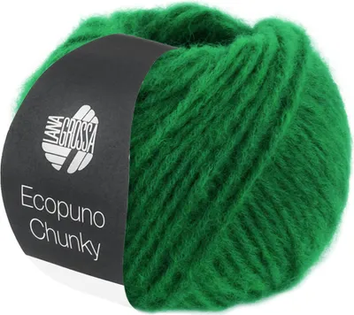 Produktbild von Lana Grossa ECOPUNO CHUNKY 50 g voluminöse Netzgarnstruktur aus Baumwolle 70 m Farbe 139 - Smaragd