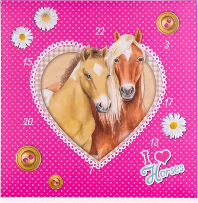 Produktbild von ACCENTRA Adventskalender "Myliu žirgus", 24 Überraschungen, 20x20x20 cm (Erdbeerduft)
