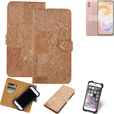 Produktbild von K-S-Trade Hülle kompatibel mit Samsung Galaxy A04  Kork Handyhülle Cover  Schutzhülle TPU Case Bumper in Hellbraun, (1x)