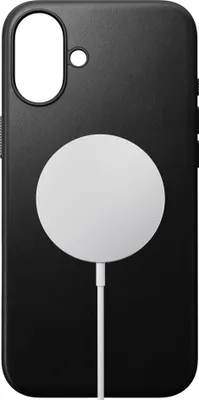 Zdjęcie produktu dla Nomad, kompatybilne z MagSafe etui na iPhone'a 16 Plus wykonane z odpornej na uderzenia skóry, czarne