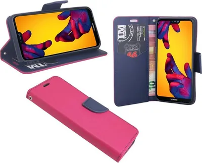 Produktbild von Huawei P20 Lite Handyhülle Tasche Flip Case Smartphone Schutzhülle Pink
