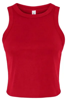 Image de Bella + Canvas - Haut sans manches à col montant court pour femmes FK2084 (XL) (rouge)