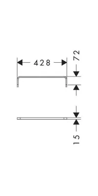 Obrázok produktu pre Držiak na uteráky Xelu Q 90x430mm chróm chróm