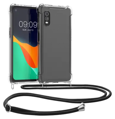 Produktbild von kwmobile Necklace Case kompatibel mit Samsung Galaxy Xcover Pro Hülle - Silikon Cover mit Handykette - Band Handyhülle Transparent