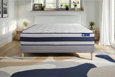 Productafbeelding van Actiflex ergonomische matras 160x190 cm + bedframe met lattenbodem - Dikte: 24 cm - Pocketvering en traagschuim - H4