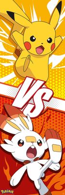 Pokémon - Pikachu und Hopplo - Tür-Poster