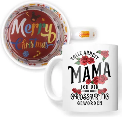 Produktbild von 22Feels Weihnachtsgeschenk Mama Geschenk Mutter Tasse Kaffeetasse Frauen Haferl Weihnachten