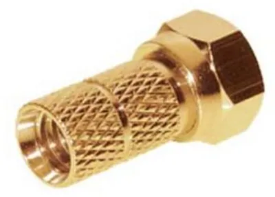 Produktbild von F-Stecker; 6,5 vergoldet---mit großer Mutter