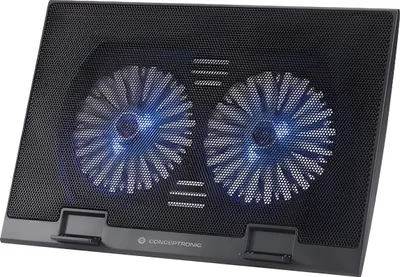 Produktbild von CONCEPTRONIC 2-Fan USB-A2.0 Laptop-Kühlpad 30Kg 17" sw